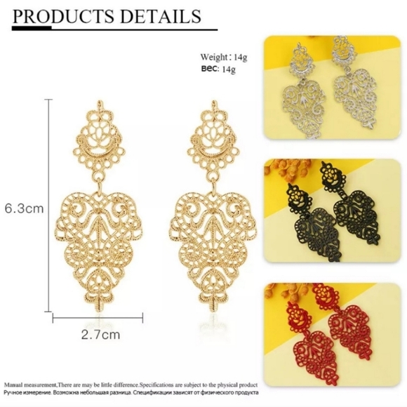 4/$25❤Beautiful Chandelier Earrings - Silver - Picture 3 of 3